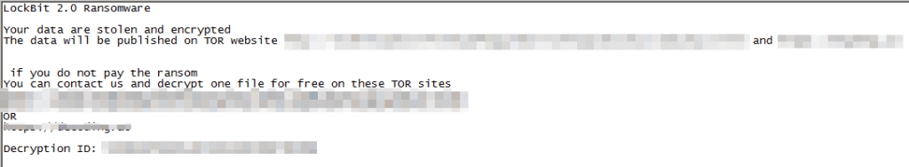 lockbit ransom note